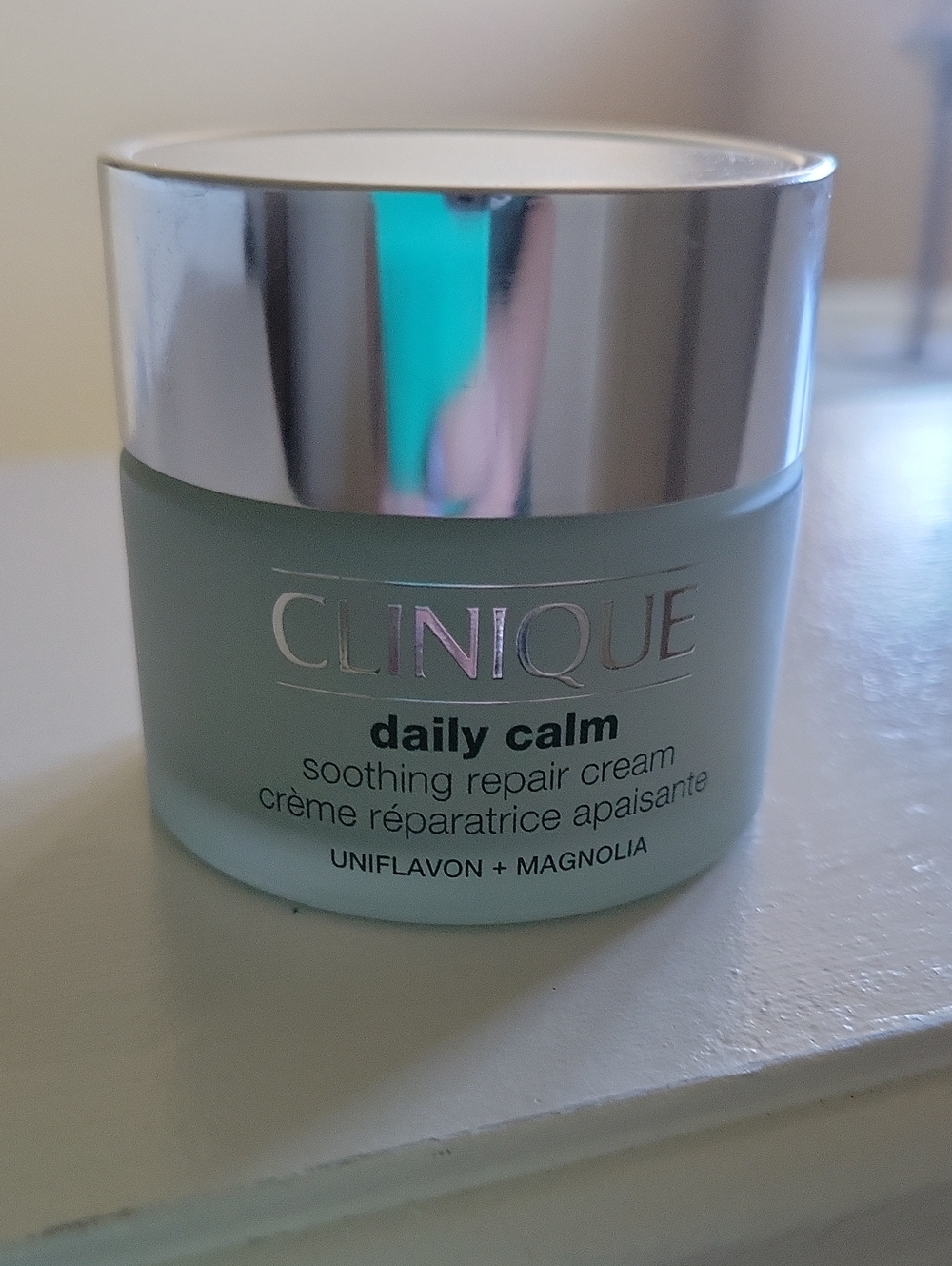 1.7 Oz. Clinique Daily Calm Soothing Repair CreamMint Green Jar with Silver Lid